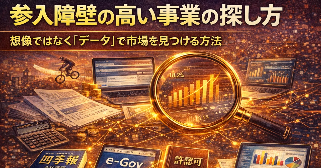 参入障壁の高い事業の探し方-想像ではなく「データ」で市場を見つける方法-｜boozer