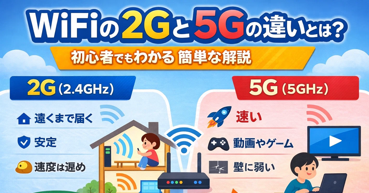 wifi2g と 5g の 違い