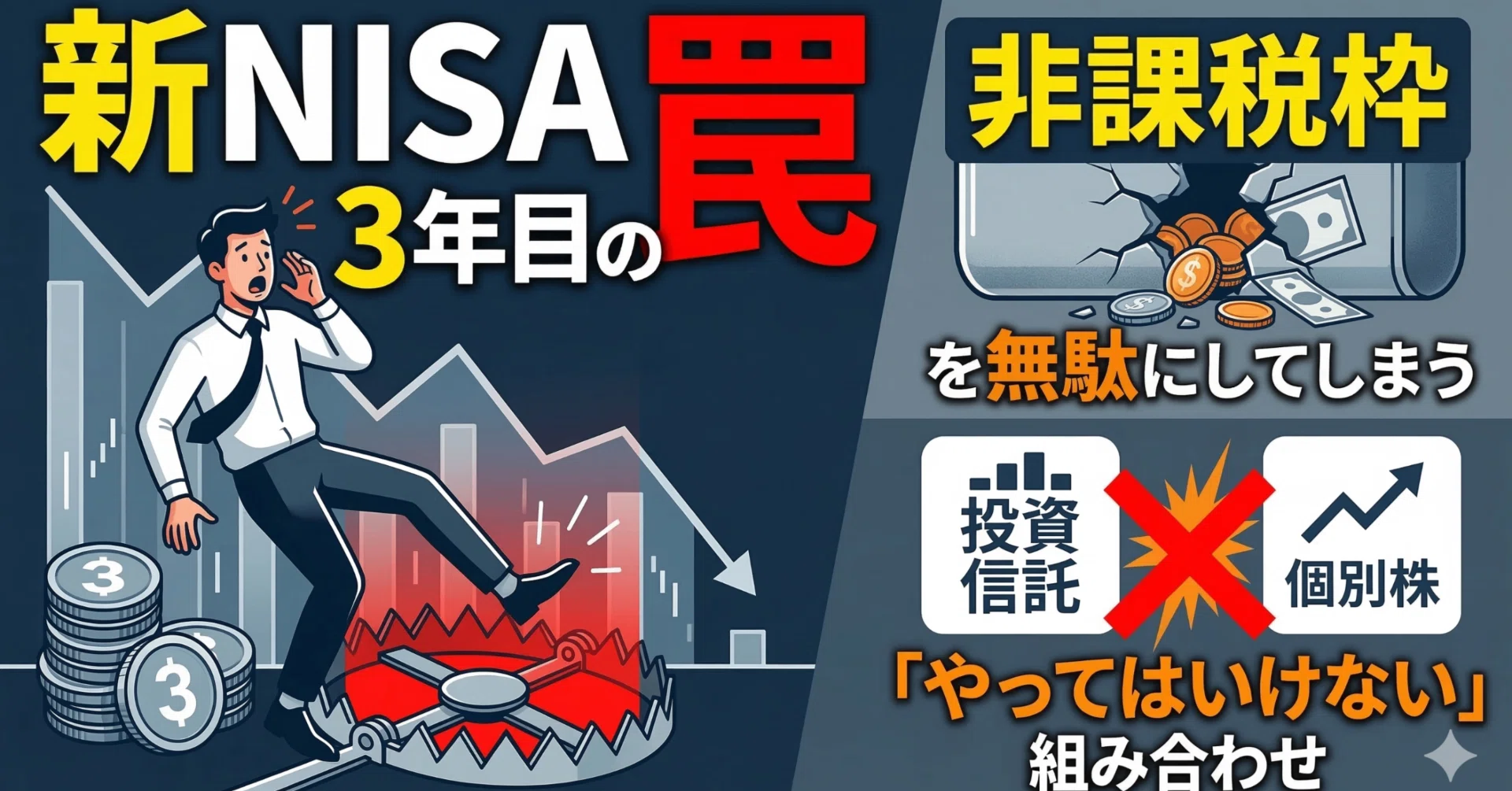 新NISA3年目の罠。非課税枠を無駄にしてしまう「やってはいけない
