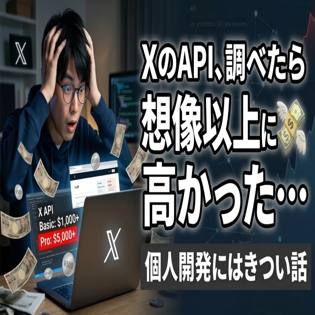 XのAPI、調べたら想像以上に高かった…💸 個人開発にはきつい話｜🤖 非
