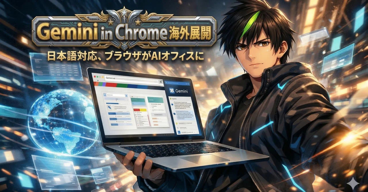 Gemini in Chromeがついに海外へ。日本語対応で日本ユーザーも使える