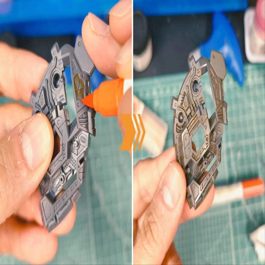カスタムPGX グァバ杢 PMG内部機構付き PGU νガンダム、内部フレームの答えを見つけた話― スポンジ塗装と可動