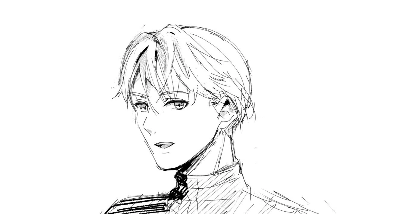 男性キャラを描くのが実は苦手｜黒線二重丸