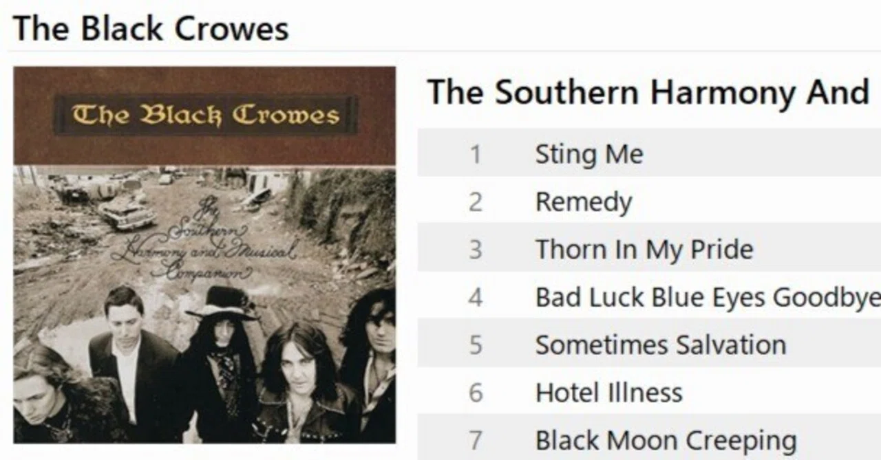The Southern Harmony And Musical Companion - The Black Crowes の話
