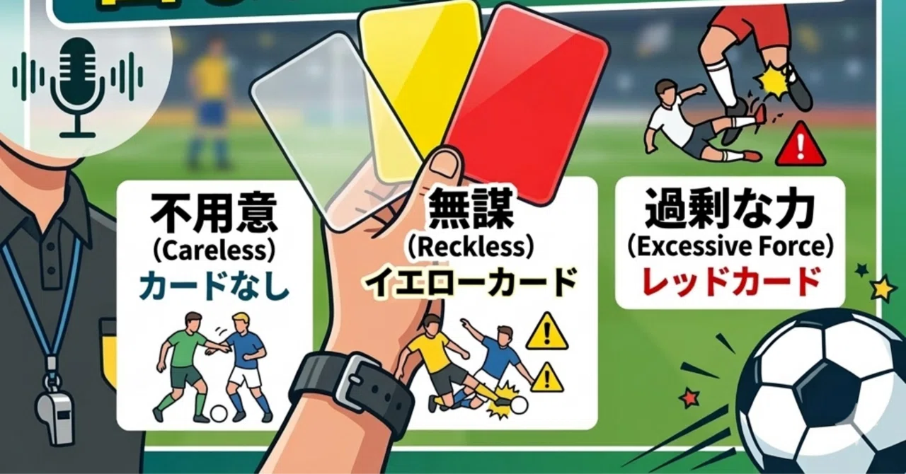 審判目線で読むサッカー競技規則① なぜ同じファウルでもカードが出る 