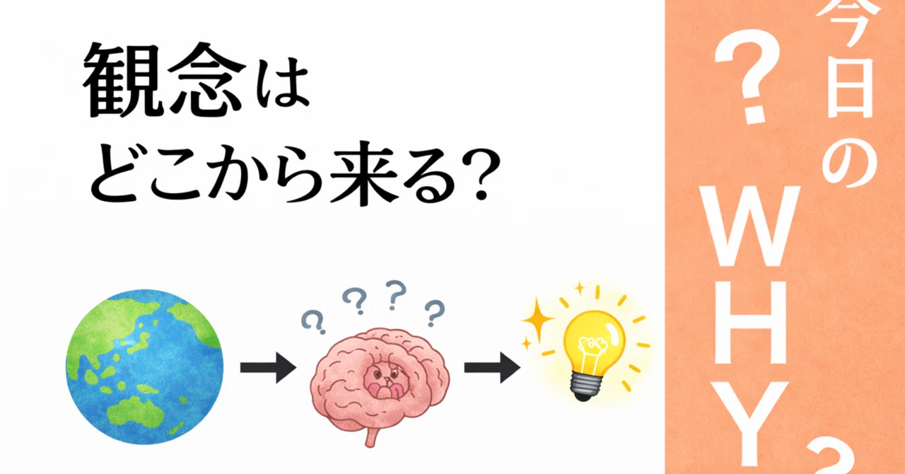 今日のwhy?「観念はどこから来る?」🍑桃汰🍑|WabiSabi 日本の健康と叡智