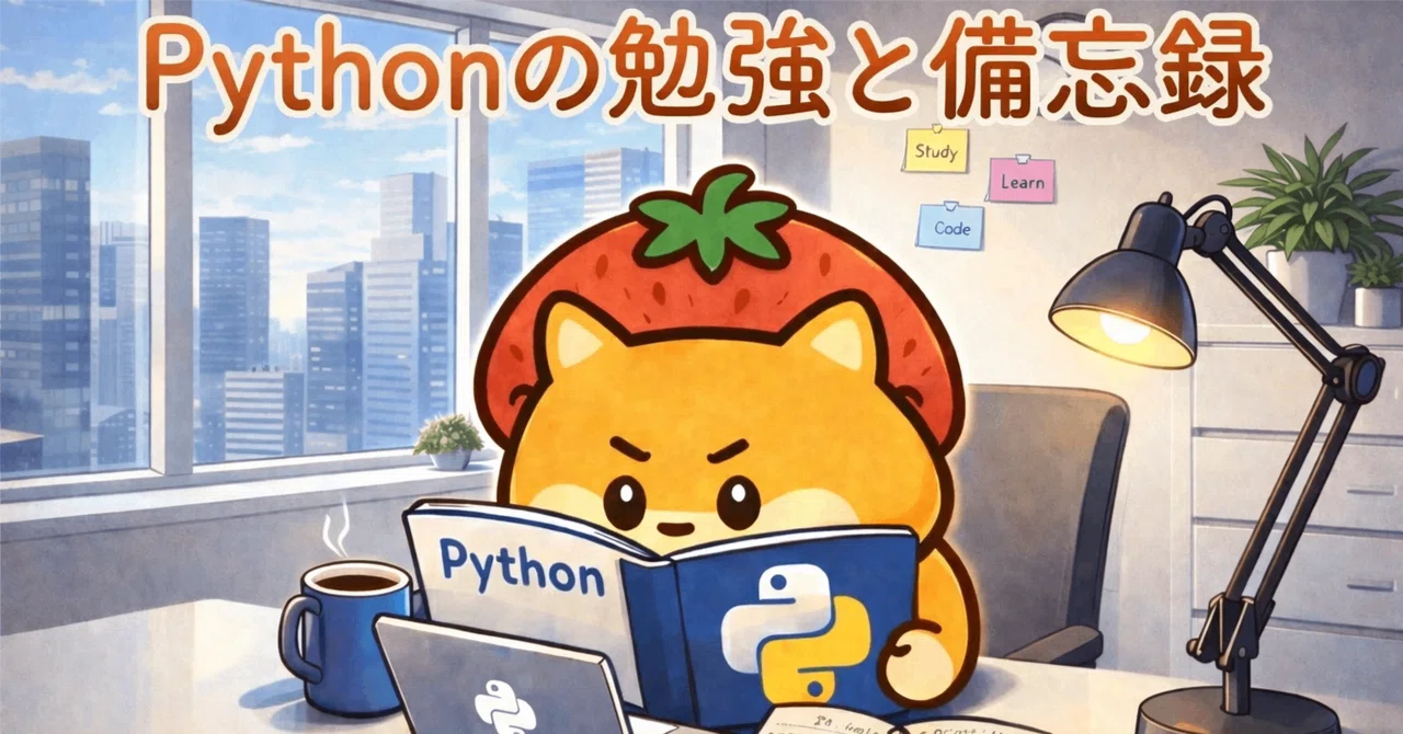 Pythonの勉強と備忘録：Part 4｜いちごいぬ