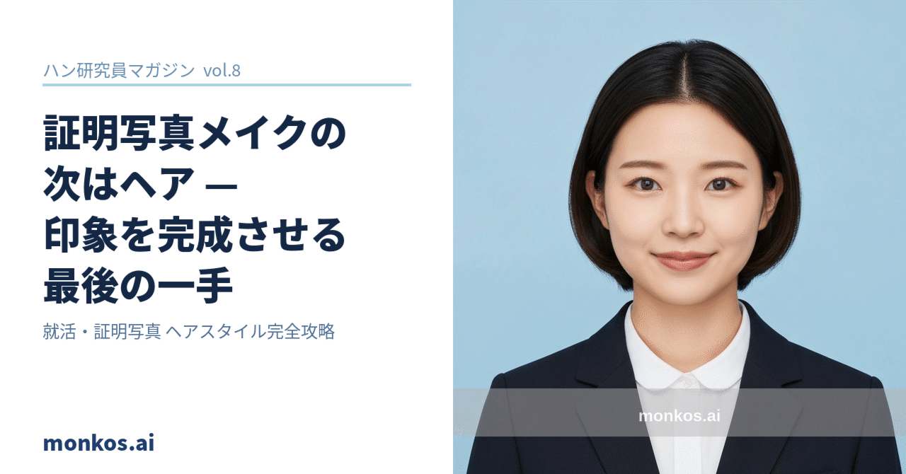 [証明写真のヘアスタイル] メイクの次はヘア — 印象を完成させる最後の一手