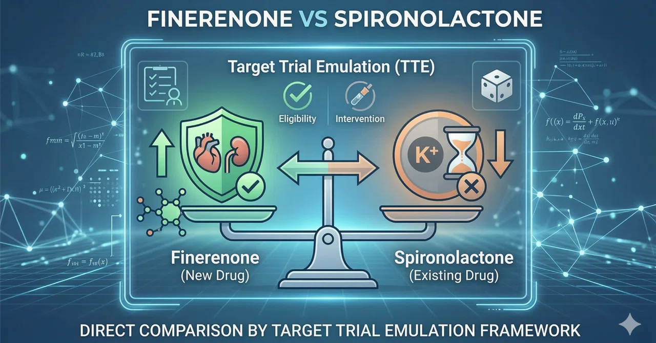 【論文】糖尿病性腎症に対するフィネレノン vs スピロノラクトン Nature Communications (2025) 擬似RCT ...