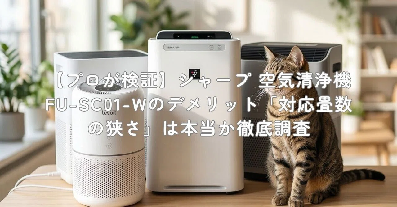 プロが検証】シャープ 空気清浄機 FU-SC01-Wのデメリット「対応畳数の