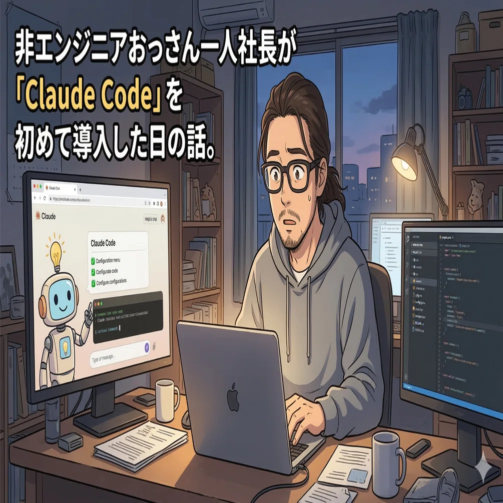 非エンジニアおっさん一人社長が「Claude Code」を初めて導入した日の