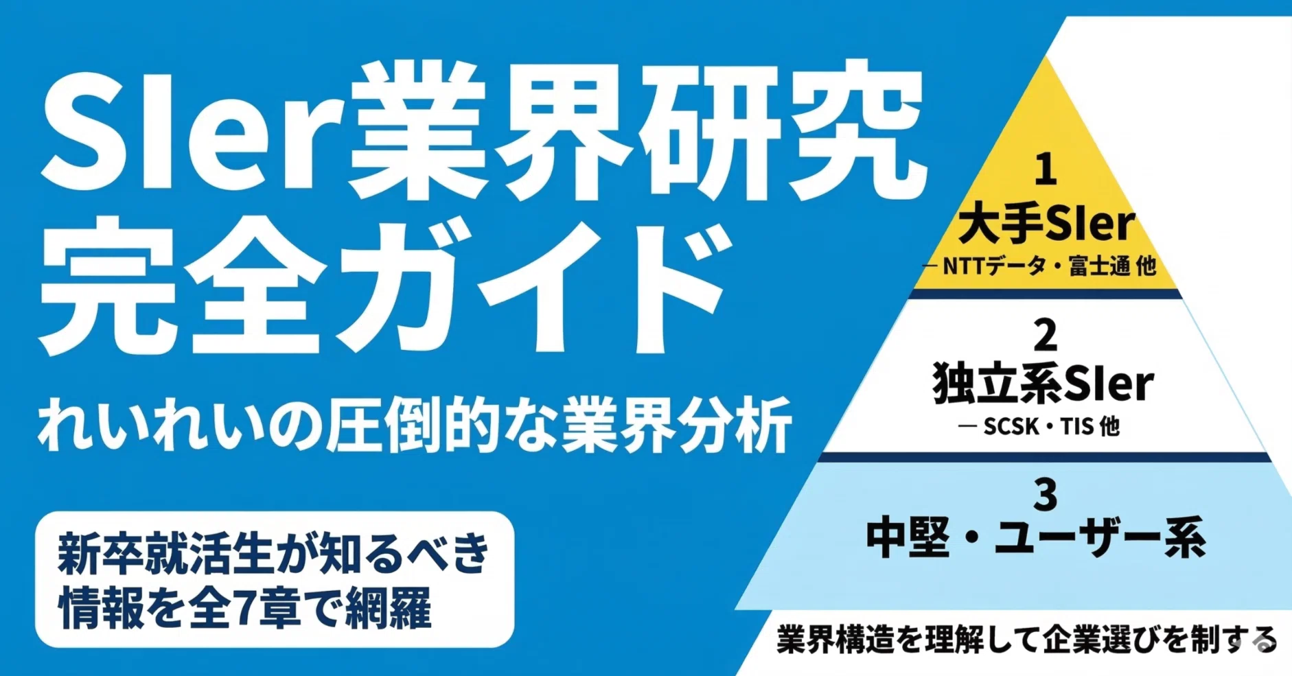 SIer業界研究完全ガイド 新卒就活生向け、れいれいの圧倒的な業界分析