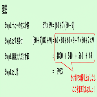 算数 ２桁同士のかけ算なんて九九とたし算だけにしちまえばいいんですよ はる筆線屋 Note