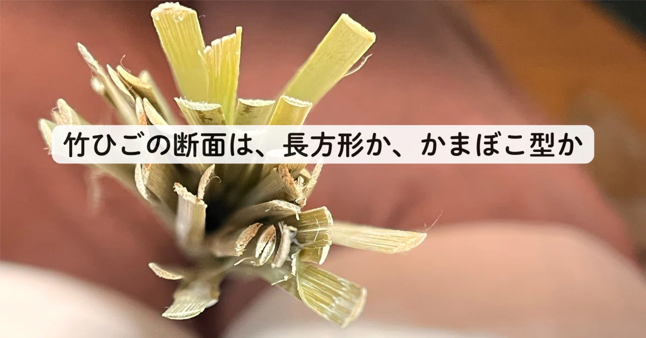 竹ひごの断面は、長方形か、かまぼこ型か｜中條マキコ