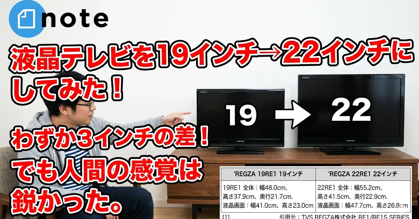 16年前のREGZAを3インチだけ大きくした話【液晶テレビ】｜ひきこもり