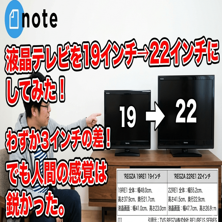 16年前のREGZAを3インチだけ大きくした話【液晶テレビ】｜ひきこもり