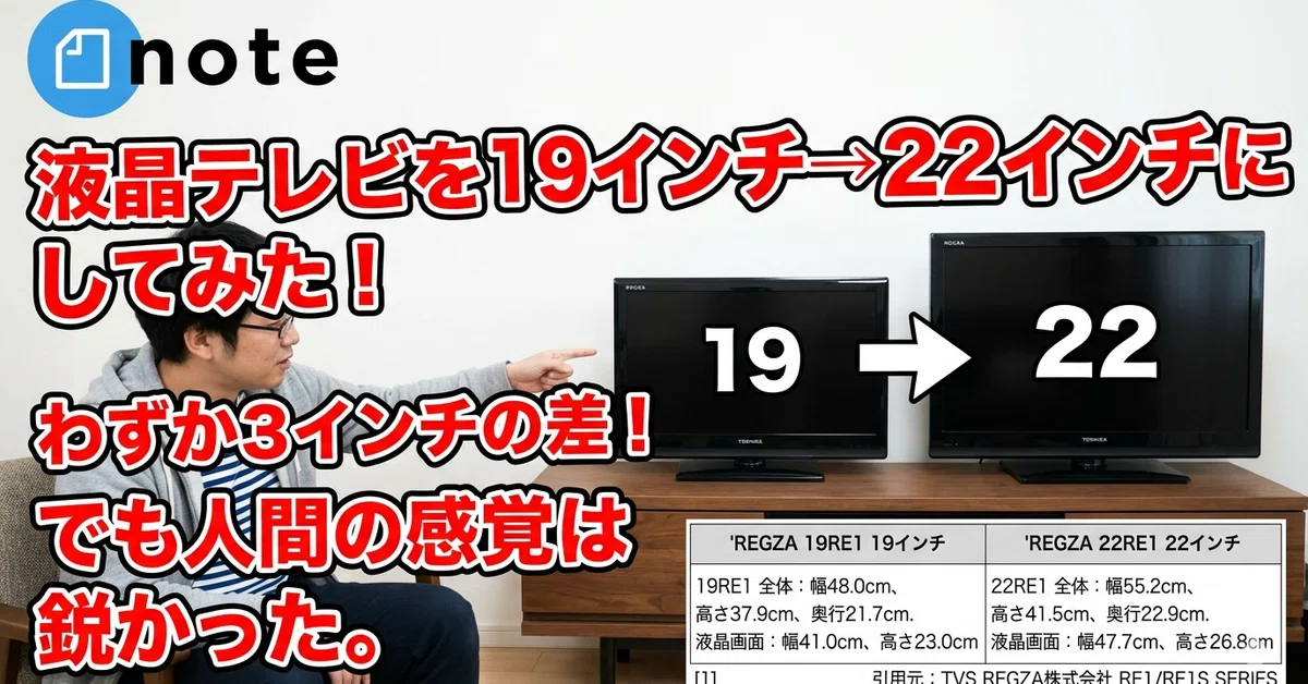 16年前のREGZAを3インチだけ大きくした話【液晶テレビ】｜ひきこもり