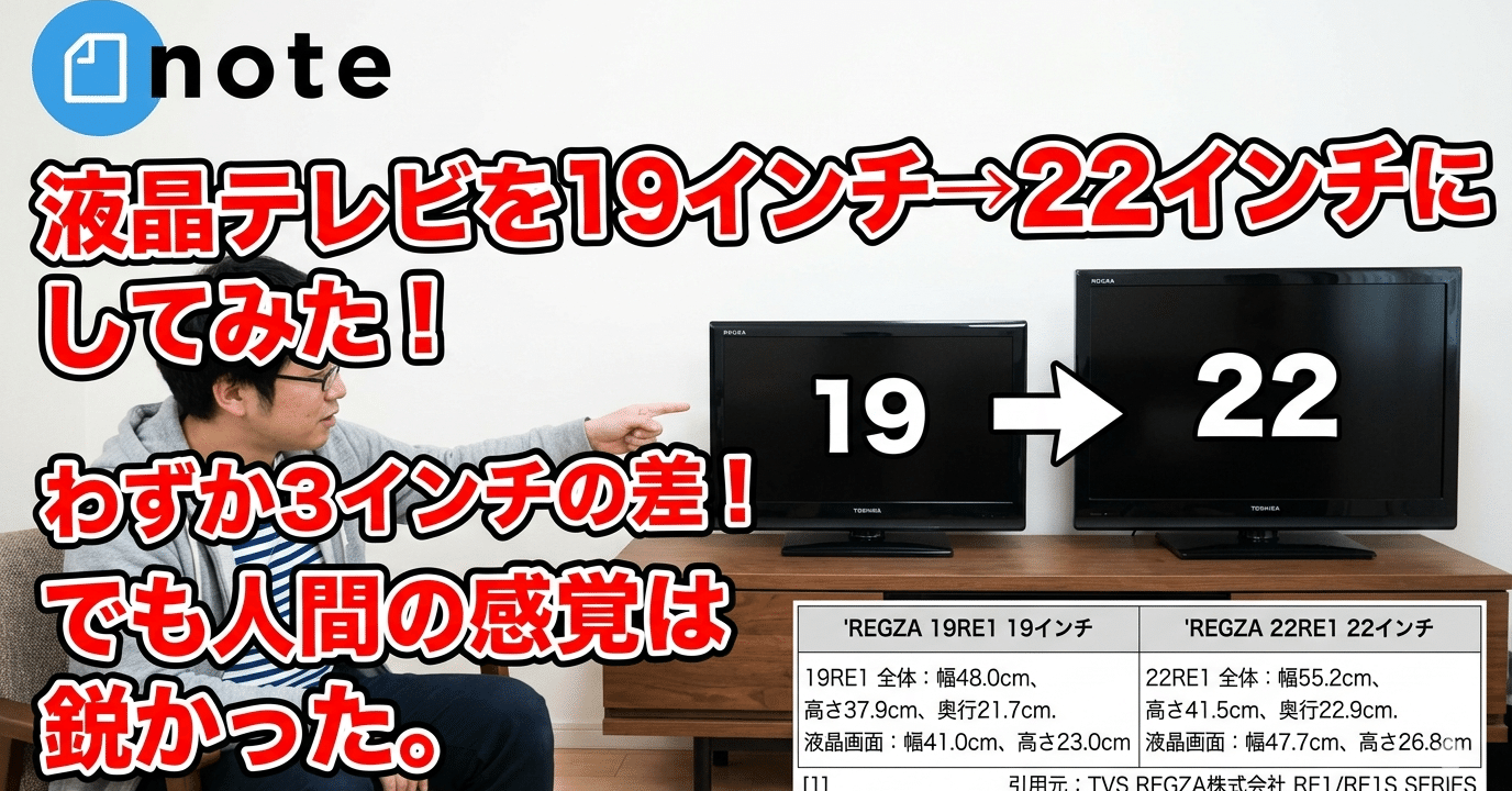 16年前のREGZAを3インチだけ大きくした話【液晶テレビ】|ひきこもり 16年前のREGZAを3インチだけ大きくした話【液晶テレビ】|ひきこもり