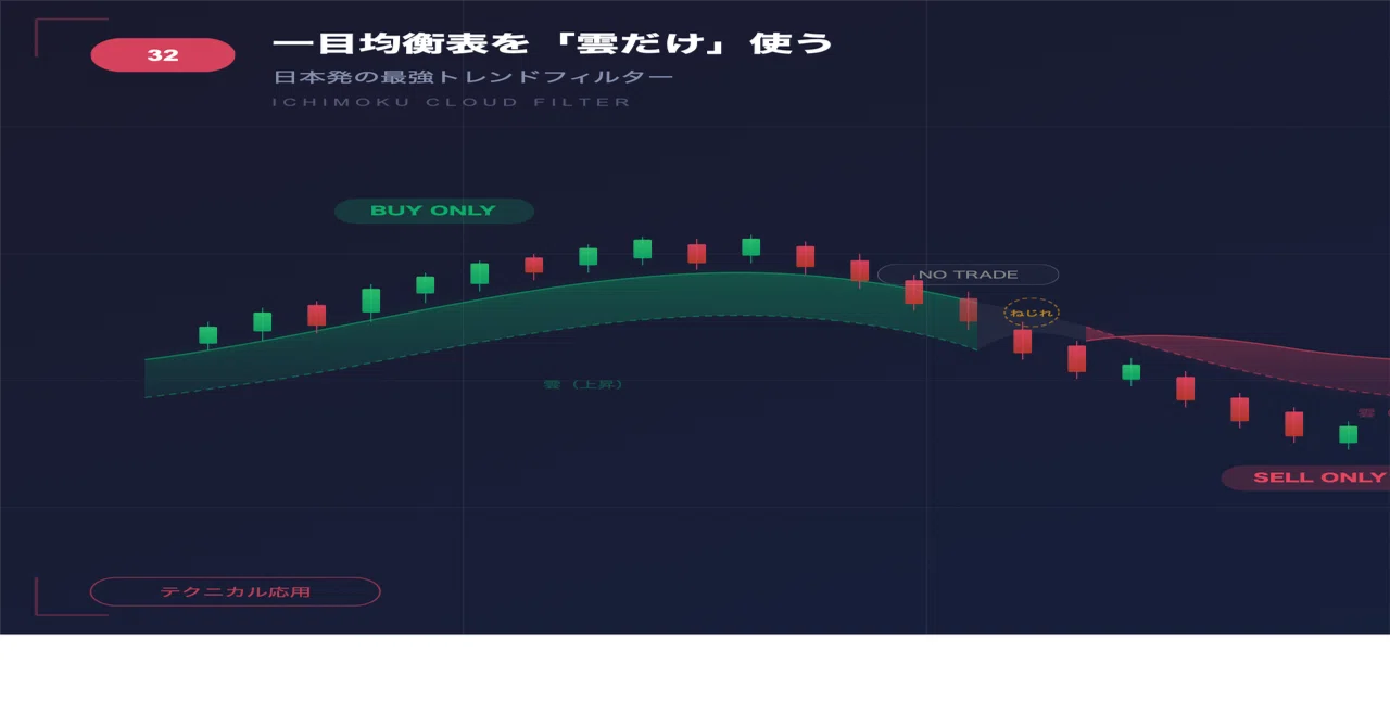 FX】一目均衡表を「雲だけ」使う──日本発の最強トレンドフィルター