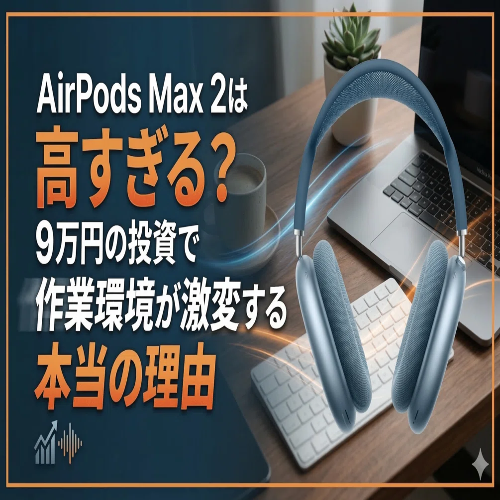 AirPods Max 2は高すぎる？9万円の投資で作業環境が激変する本当の理由