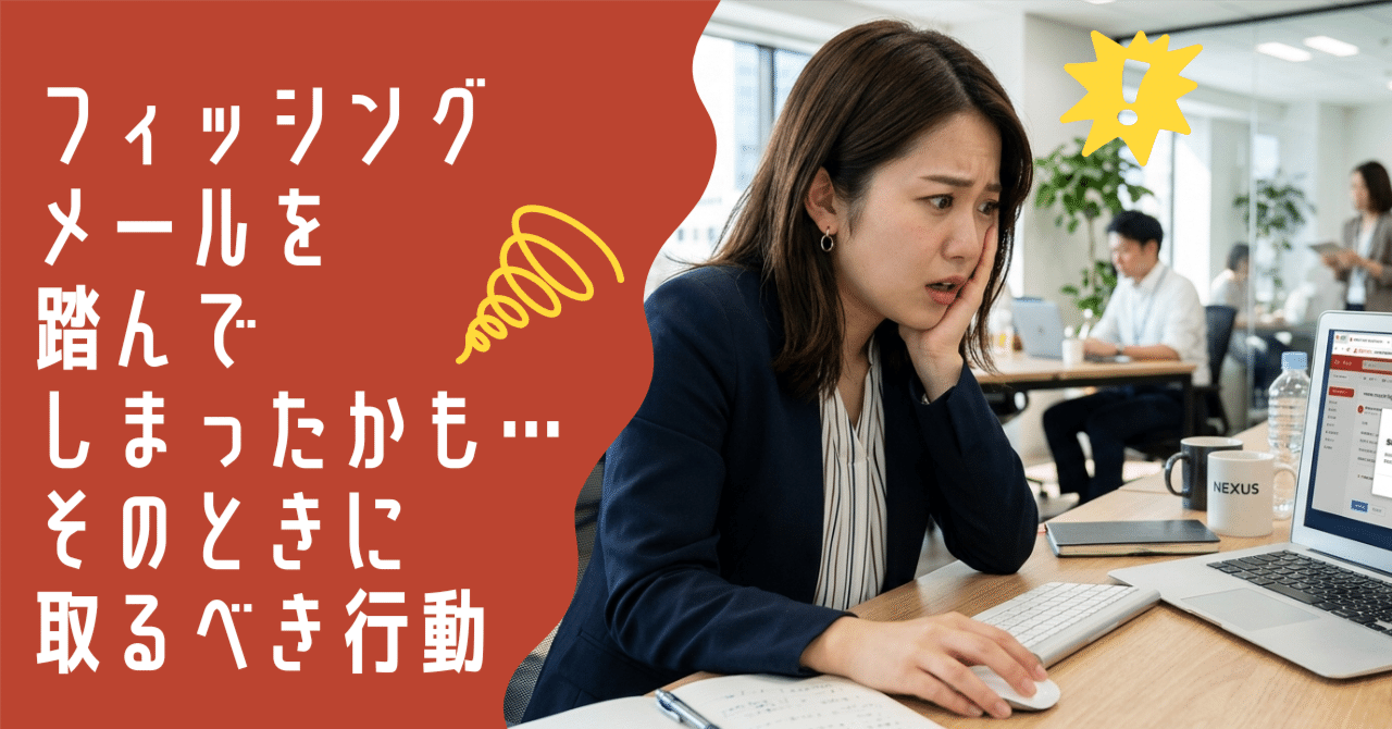 フィッシングメールを踏んでしまったかも…そのときに取るべき行動｜ITワークラボ｜あなたの会社にIT担当者を💻｜中小企業のIT管理・セキュリティ対策支援