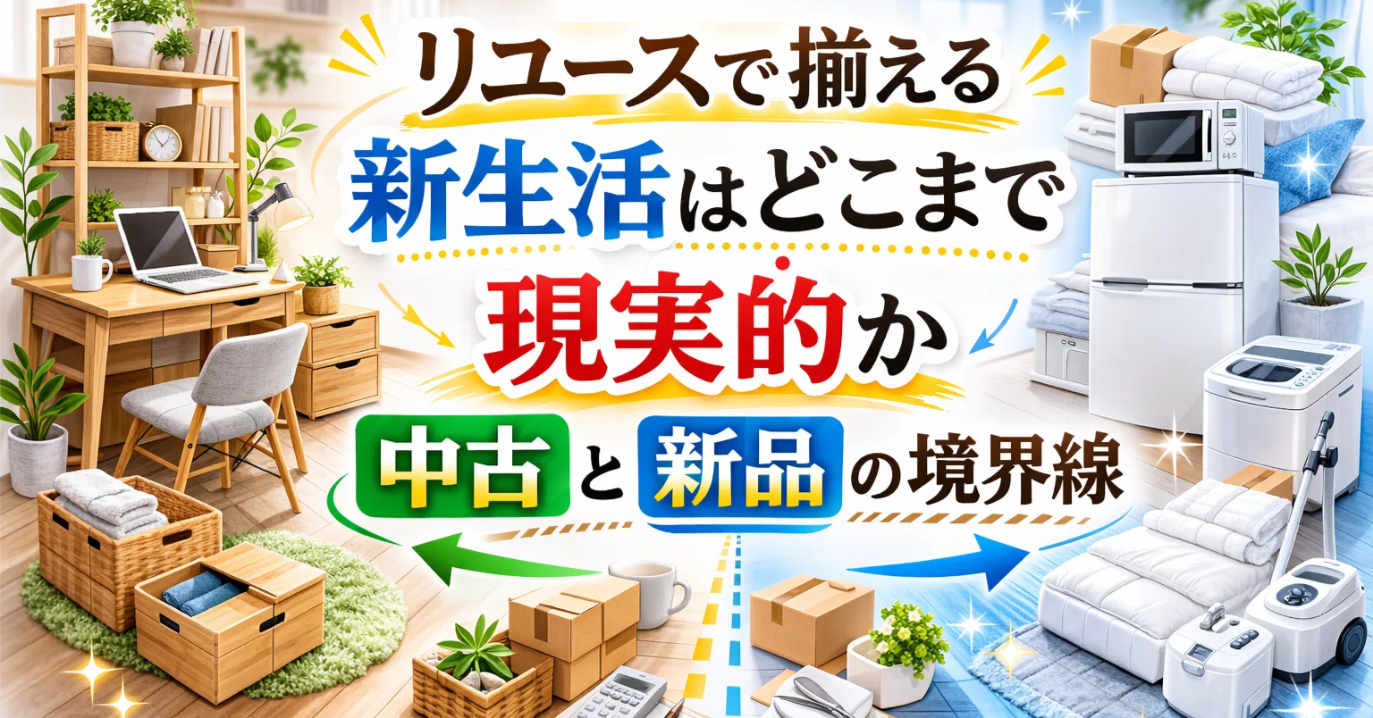 リユースで揃える新生活はどこまで現実的か 中古で買っていい物と新品 