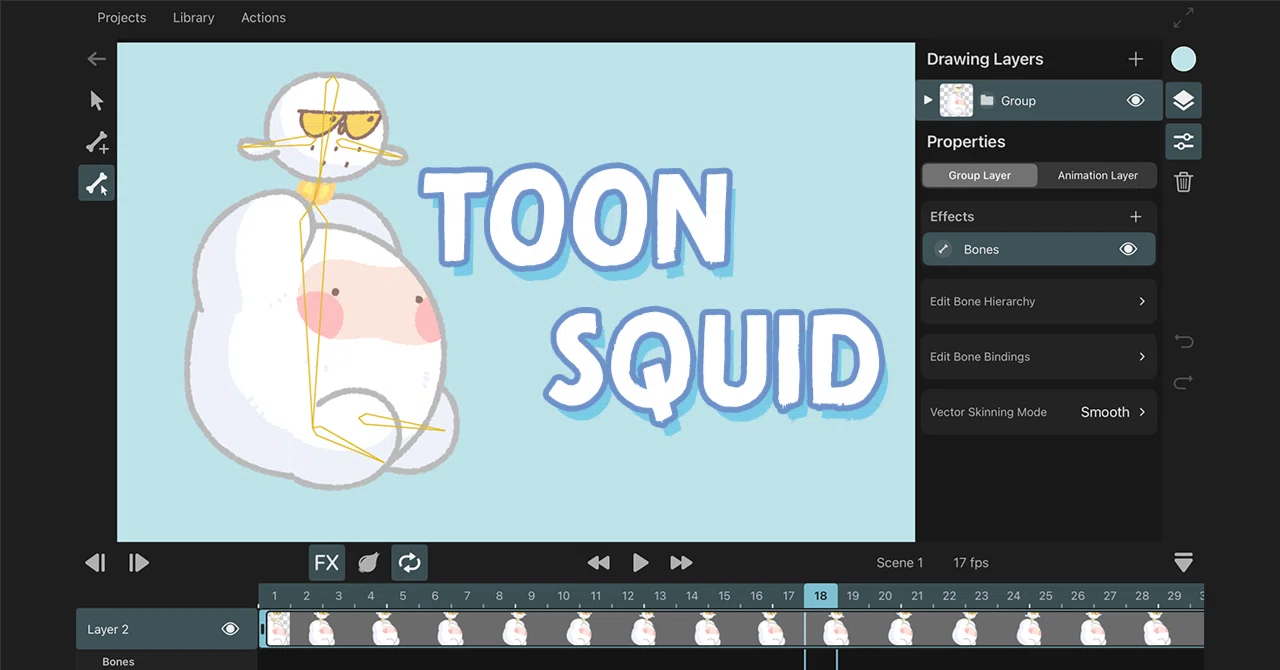 iPadのアニメーション制作アプリ「Toon Squid」をさわってみた｜SIFCA