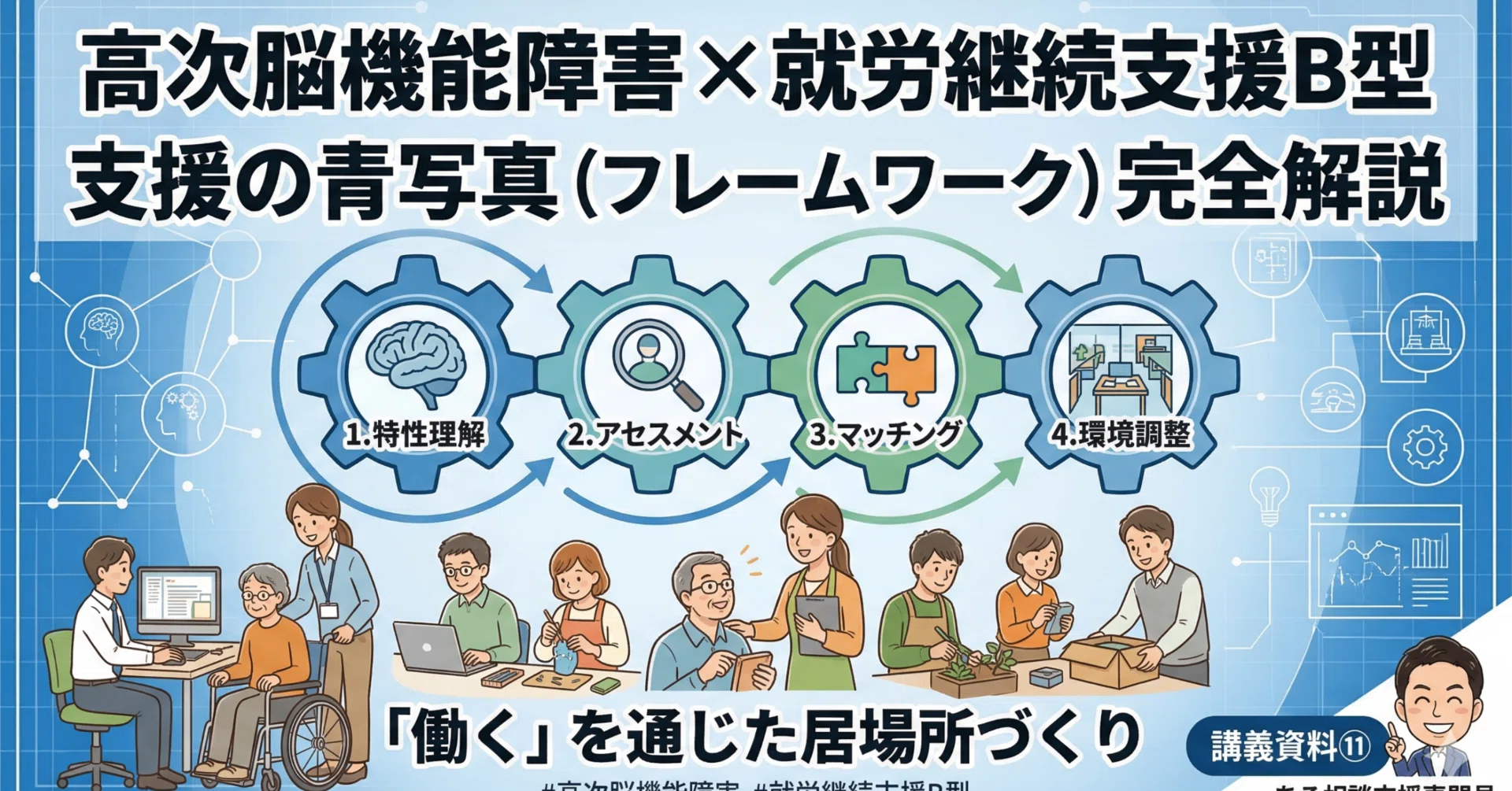 高次脳機能障害：講義資料⑪】就労継続支援B型｜大山あきら＠主任相談