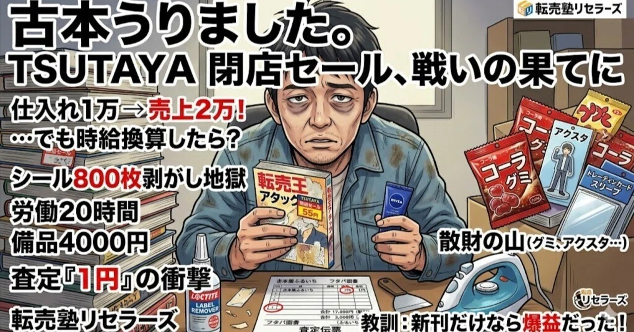 古本うりました。 TSUTAYAレンタル落ち大セール、戦いの果てに｜転売塾