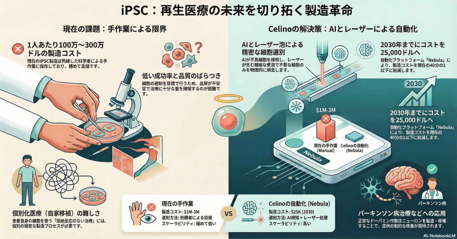 治療費を数億円から2万5千ドルへ。iPS細胞量産の衝撃｜tyo