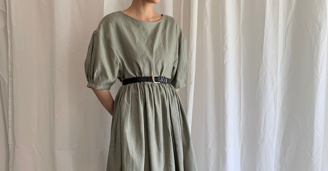 foufou リネン ワンピース foufou THE DRESS #36 ブラックリネンドレス