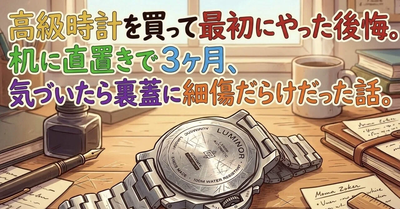 高級時計を買って最初にやった後悔。机に直置きで3ヶ月、気づいたら裏