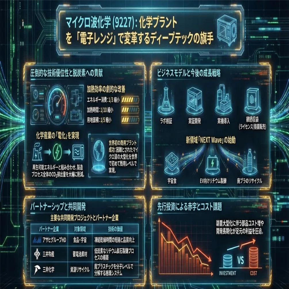 2026年3月18日 注目銘柄】マイクロ波化学（9227）― 巨大化学プラントを