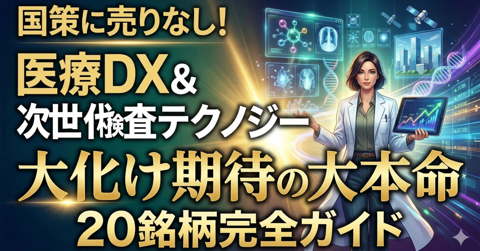 国策に売りなし！医療DXと次世代検査テクノロジーで大化けが期待できる