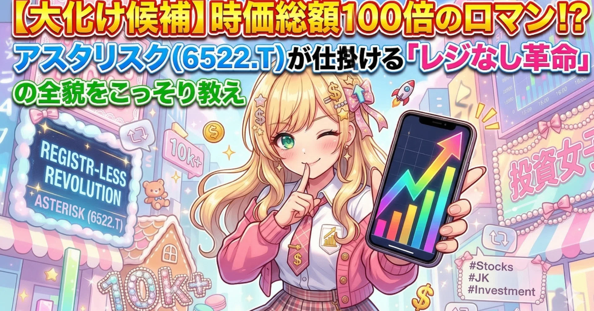 大化け候補】時価総額100倍のロマン！？アスタリスク（6522.T）が