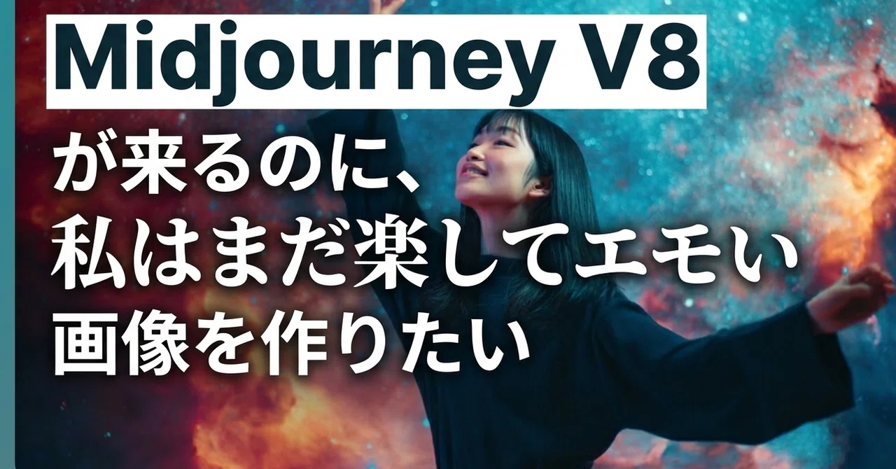 Midjourney V8が来るのに、私はまだ楽してエモい画像を作りたい｜tidaa