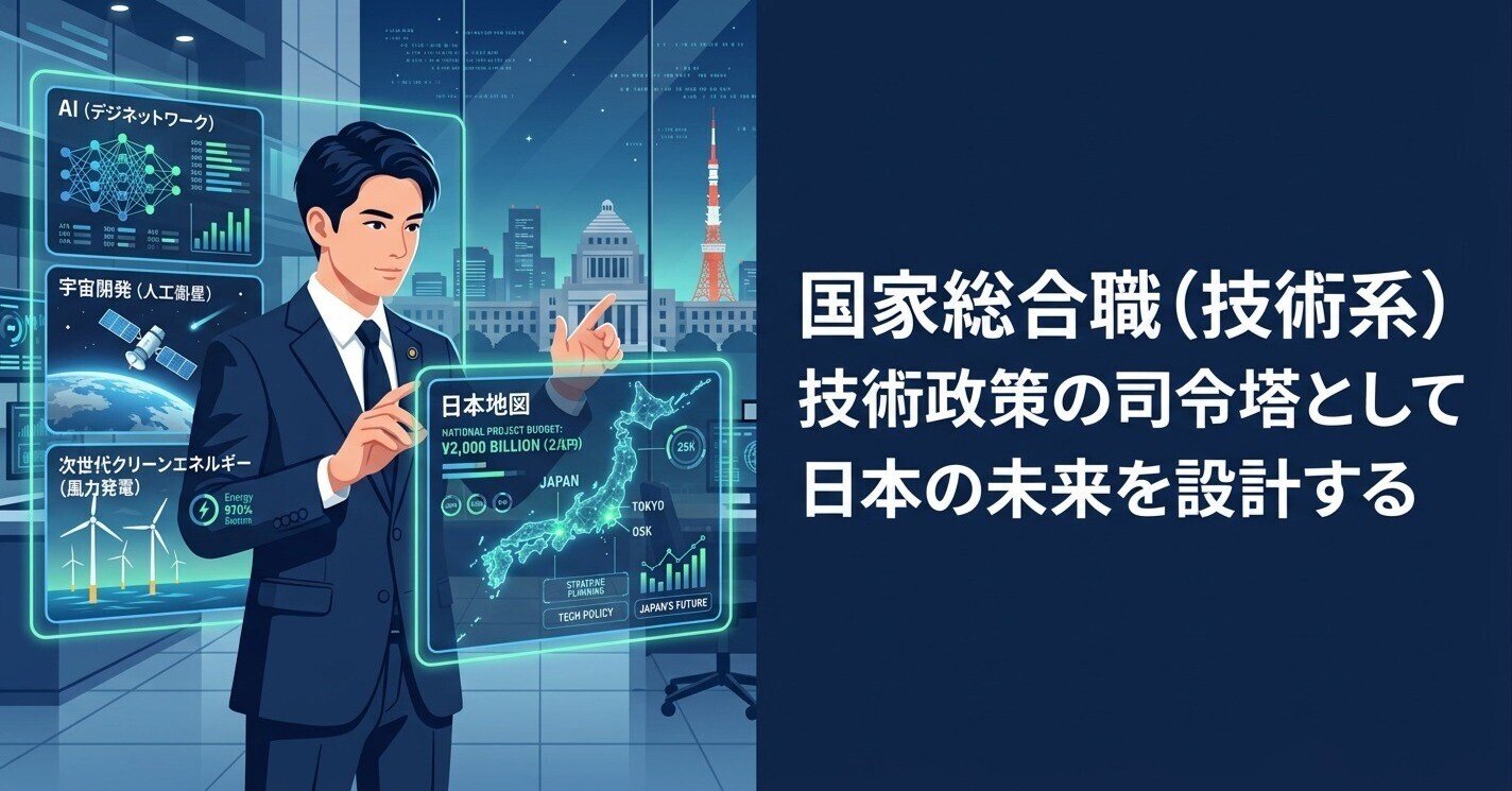 国家総合職（技術系）の仕事とキャリア：技術政策の司令塔として日本の