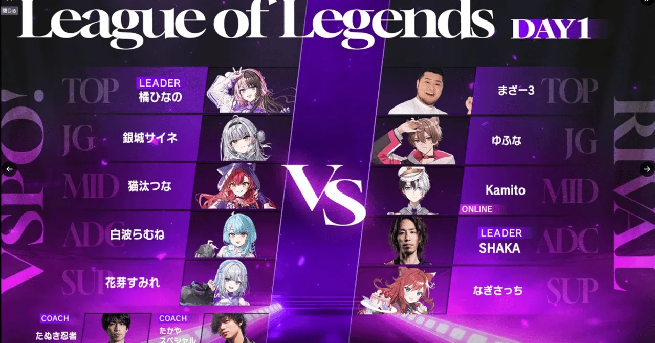 LoL】VSPO! SHOWDOWN 2026 Day1 ぶいすぽっメンバーまとめ｜みつや