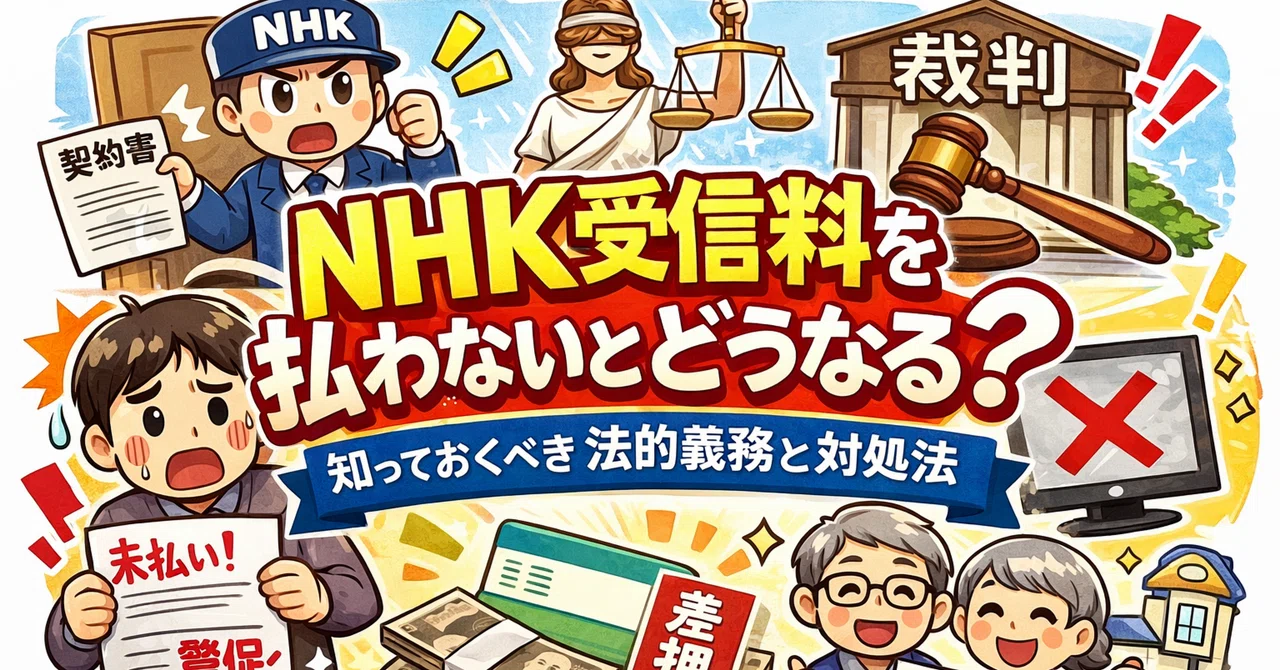 NHK受信料を払わないとどうなる?知っておくべき法的義務と対処法|39soymuch