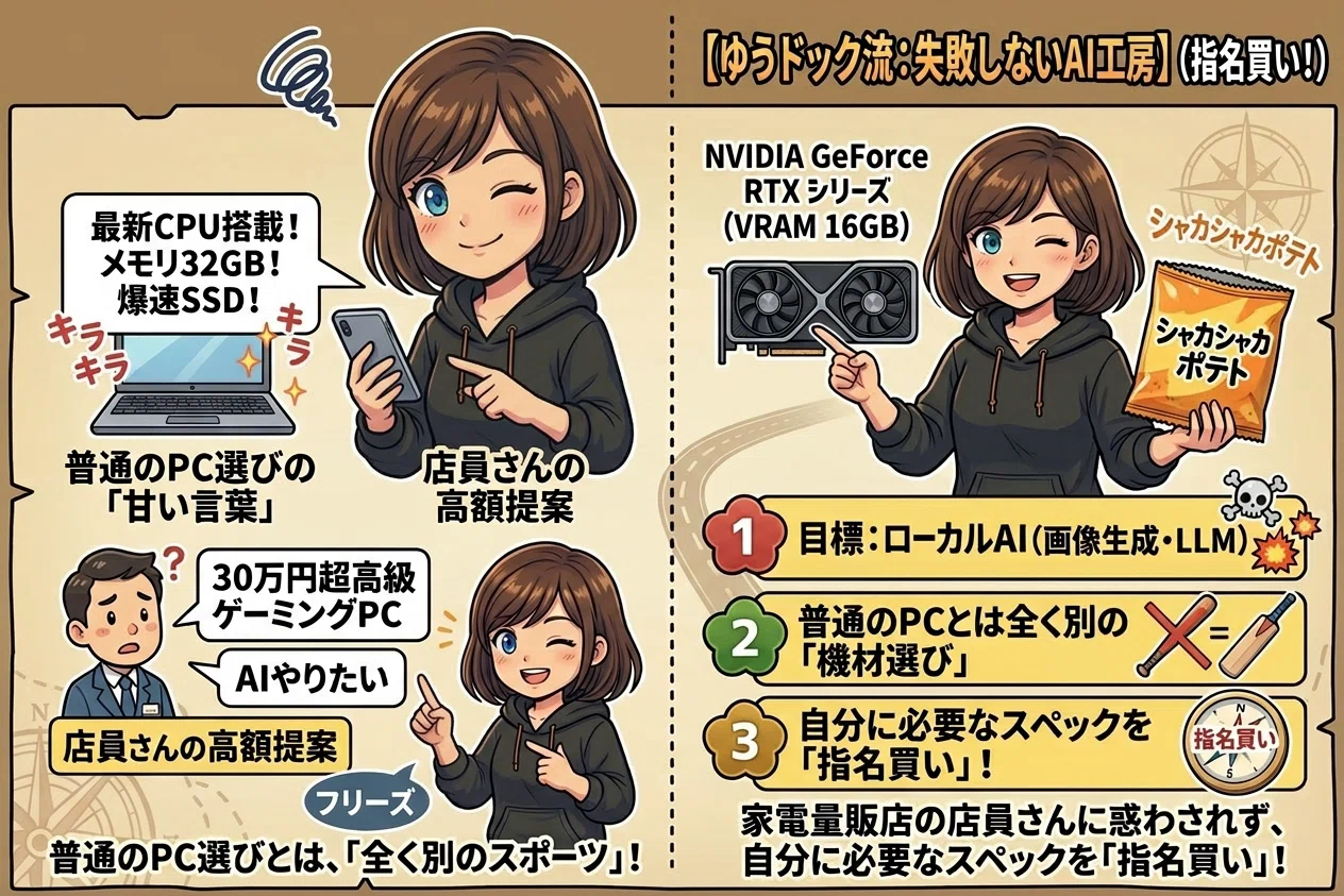 機材選び編】理想のAI工房を自宅に作る！初心者が絶対に外さないPC 