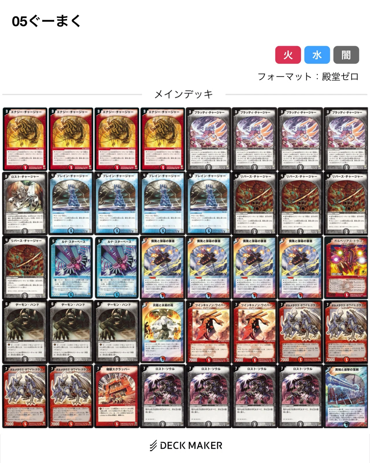 俺的”デュエマクラシック05“ファンデッキ”集！〜多色編〜｜スガサワ