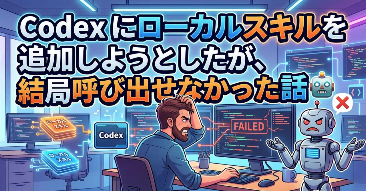 The story of how I tried to add a local skill to Codex but couldn't ...