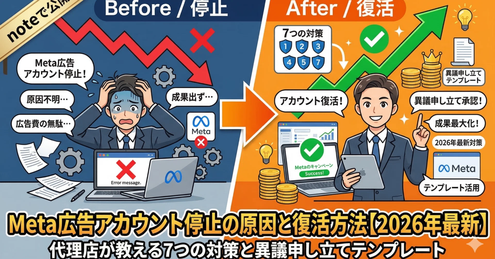 Meta広告アカウント停止の原因と復活方法【2026年最新】代理店が教える