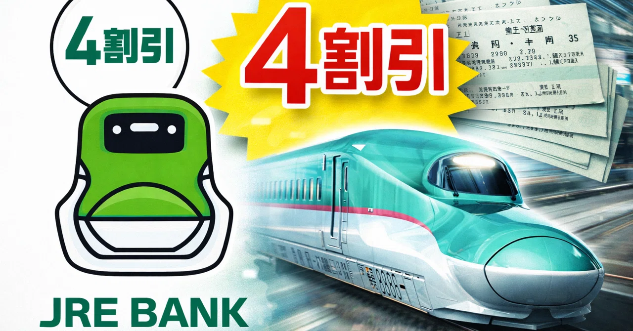 🏦 JRE BANK特典 完全ガイド【2026年版】― 条件クリアで新幹線が4割引