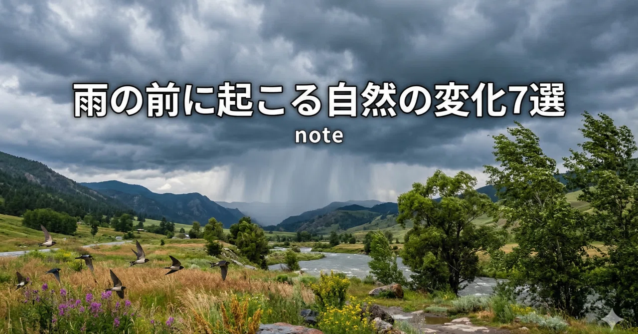 雨の前に起こる自然の変化7選|自然の知恵研究所|30秒でわかる自然の教養