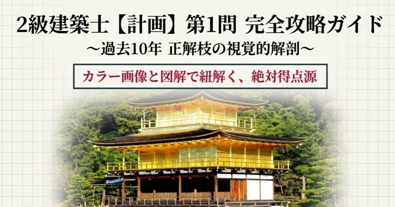 2級建築士1次試験対策本 生成AI 徹底解説シリーズ 【計画】1問目 