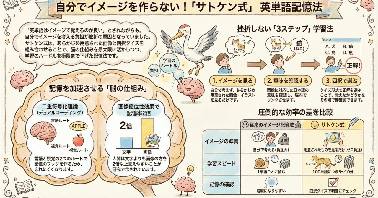 イメージで覚える英単語｜自分でイメージを作らないサトケン式