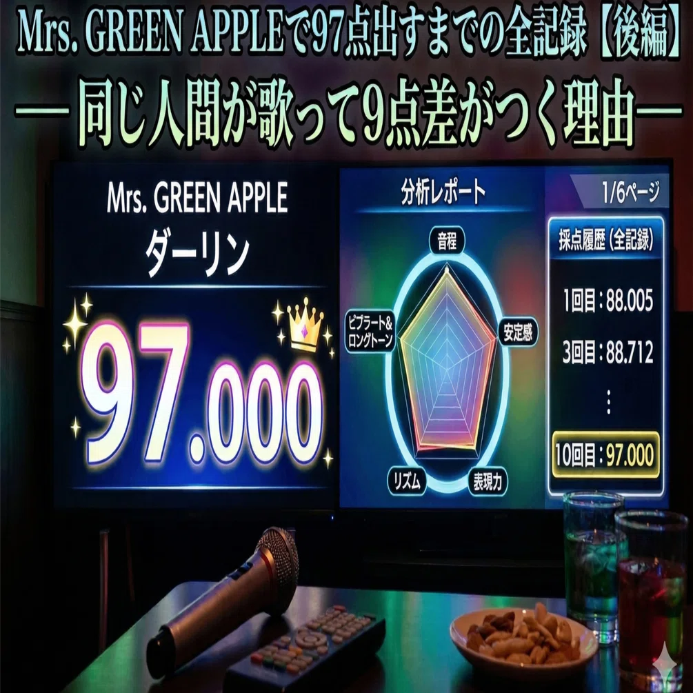 Mrs. GREEN APPLEで97点出すまでの全記録【後編】— 何を変えたら点数が