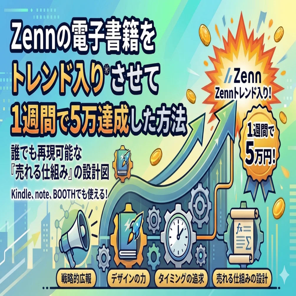 Zennの電子書籍をトレンド入りさせて1週間で5万円達成した方法｜むら