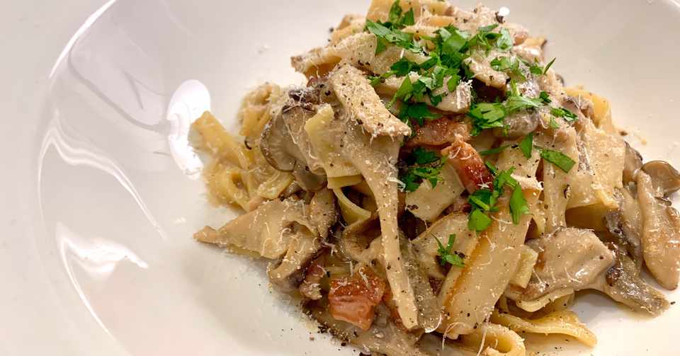 キノコと4種のチーズクリームパスタ Tmk503 Note